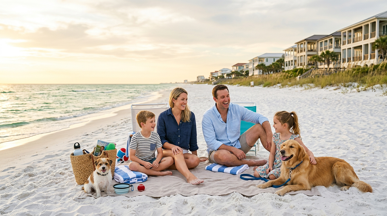 Family on the beach
