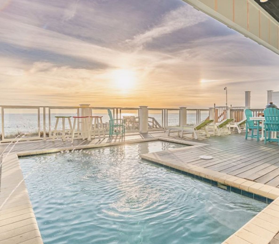 Private pool overlooking the Gulf Coast
